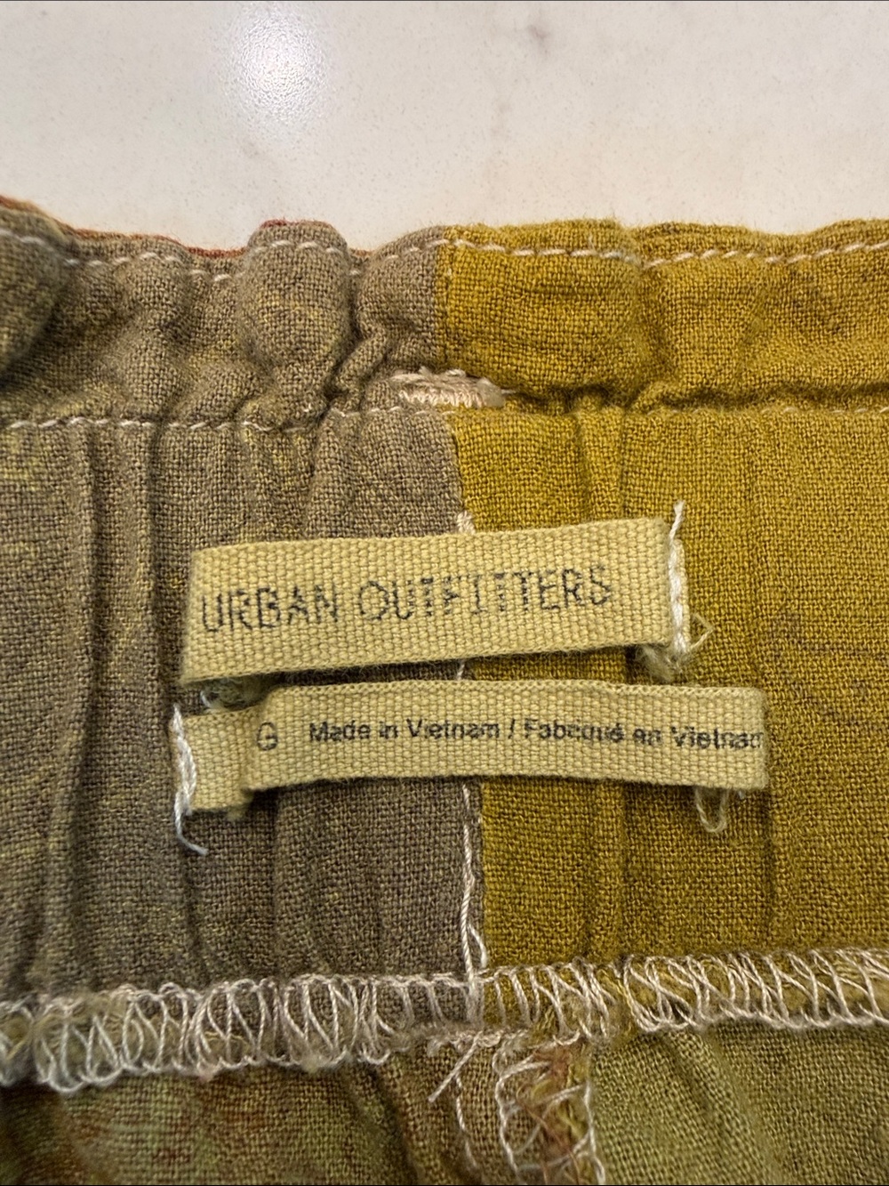 Urban Outfitters Isla Linen Patchwork Pants Size Large - Picture 6 of 9